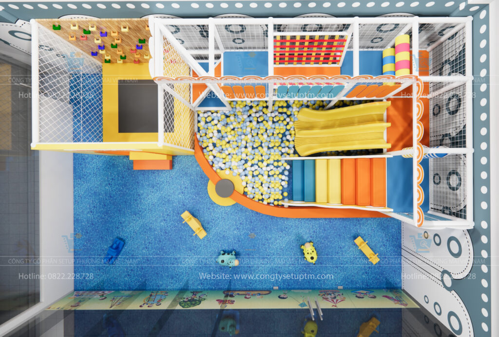 Thiết kế nhà bóng cho trẻ em tại chân đế chung cư Thảo Điền Pearl