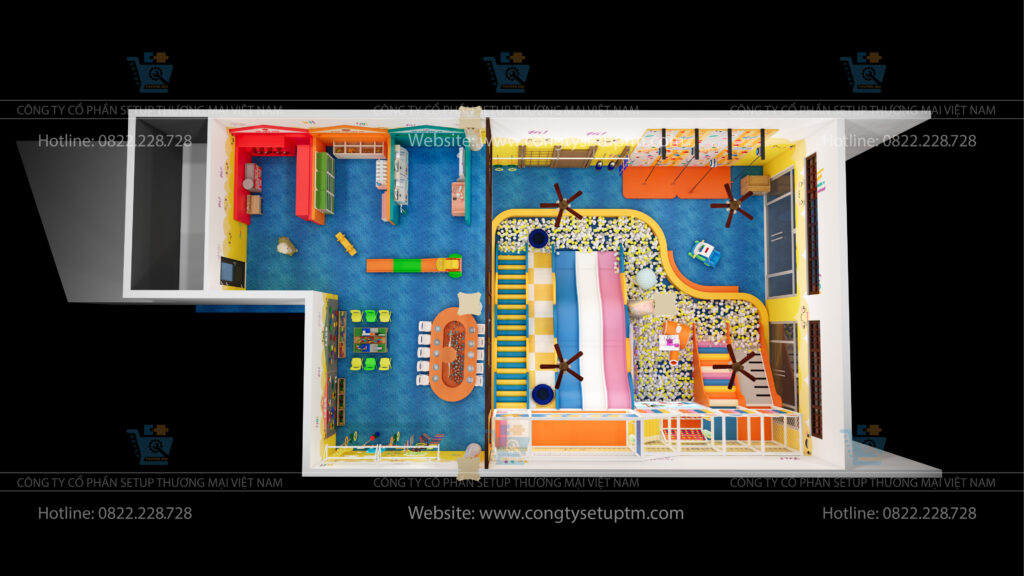 Công ty thiết kế khu vui chơi thực hiện dự án khu vui chơi Bong Ban tại Bắc Ninh