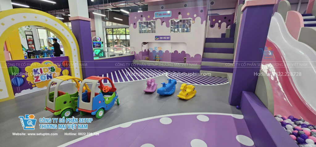 Thi công khu vui chơi 600m2 tại Bỉm Sơn Thanh Hóa