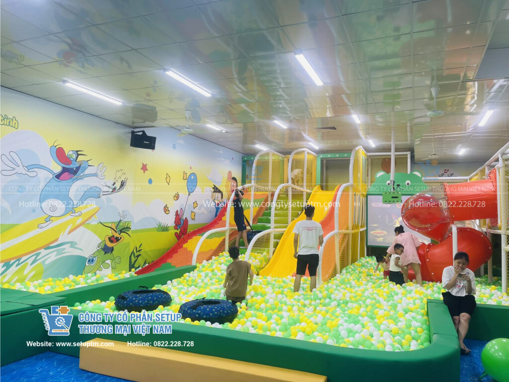 Thi công khu vui chơi Oggy Kids tại Thành Phố Hòa Bình
