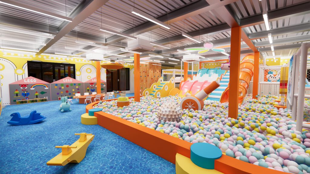 Thi công khu vui chơi trẻ em trong nhà Home Kids Hải Dương