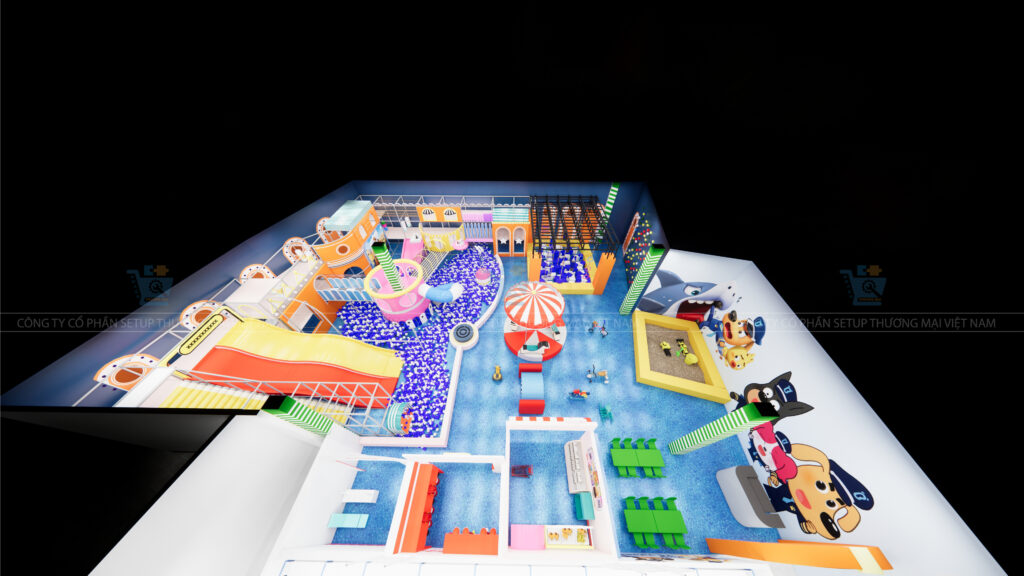 THIẾT KẾ KHU VUI CHƠI TRẺ EM TRONG NHÀ MINH LONG SMART KIDS THÁI NGUYÊN